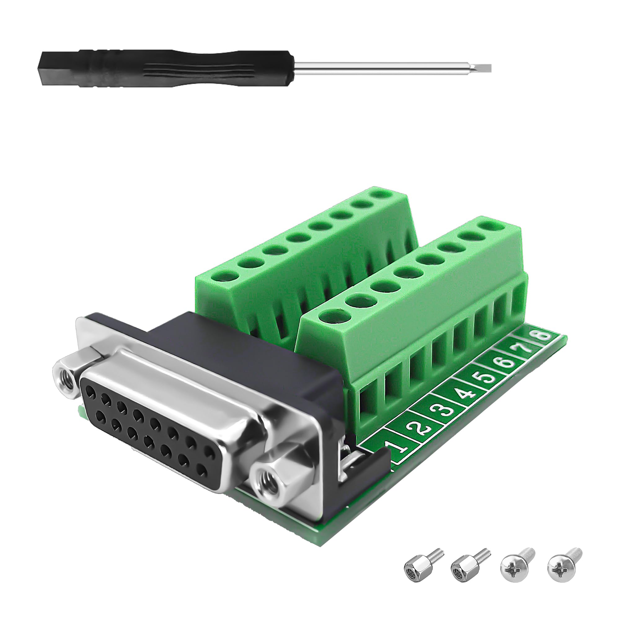 YIMATEECO DB9 Breakout Board, DB9 Female to Screw Terminal Block RS232 ...