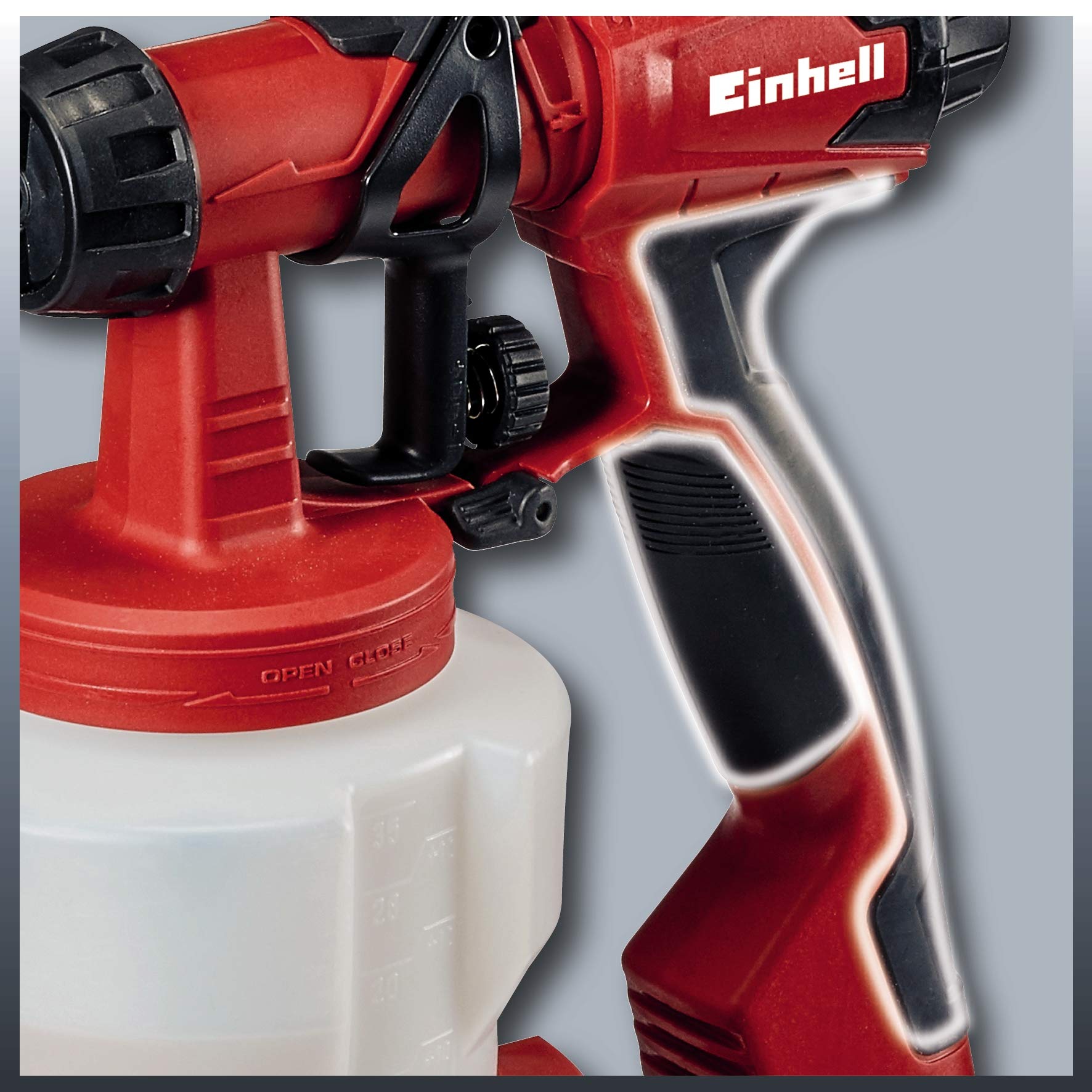 Einhell Kit Pistola Elettrica a spruzzo per Vernice e Accessori, Serbatoio 1000 Ml, 1000 Ml/Min, 700W - 4260020 Tc Sy
