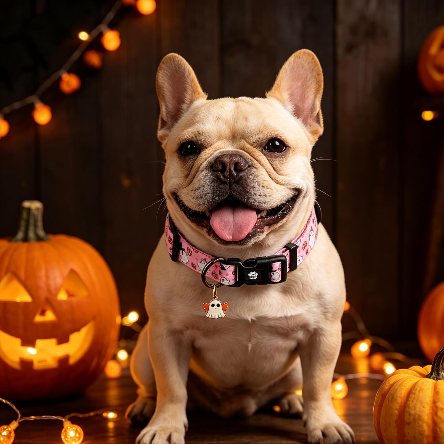 Dog Collar for Puppy Small Medium Large Dogs-Pink Halloween S image 3