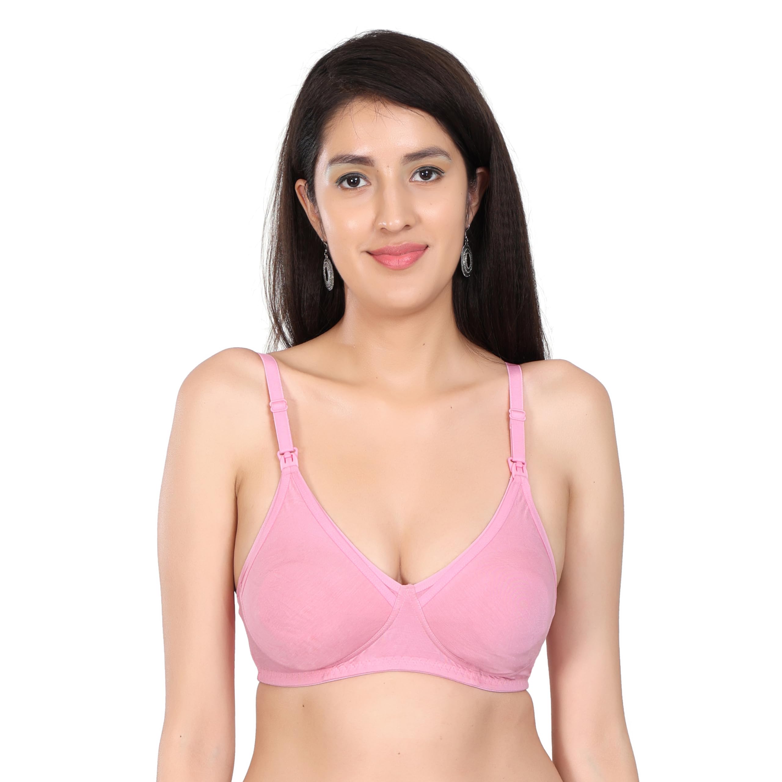 Super Stretchy Women's Soft Organic Bamboo Nursing Bra Maternity Bra for Breastfeeding Women-image-15