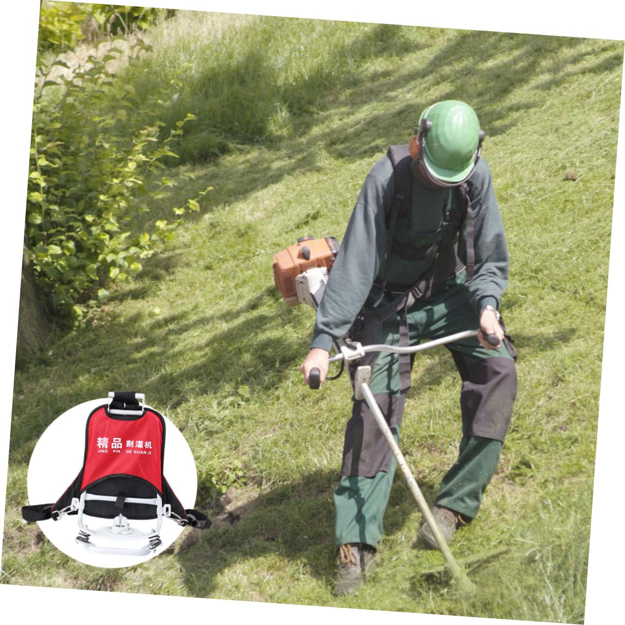 NOLITOY Supporto per Motore Decespugliatore Zaino Telaio Leggero e Durevole per Prato e Giardino Base Antiscivolo per Uso Domestico e Te