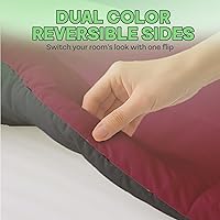 Vista 9 de Sacred Thread Edredón reversible – Poliéster y rayón derivado del relleno de edredón de bambú, para todas las estaciones, relleno alternativo al