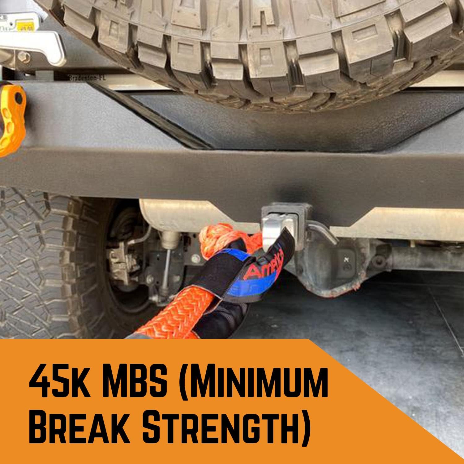 Review Product GearAmerica Synthetic Soft Shackles 1/2” – 45,000 lbs (22.5 US Tons) Strength – for Off-Road Recovery, Towing & More – Stronger Than Steel D Rings – Sleeve & Storage Bag Included – Orange – 2 Pack