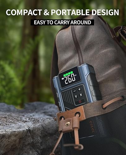 Miniatura 7 de Cargador de batería de automóvil con compresor de aire, caja de arranque de 4500 A para batería de automóvil, paquete de salto portátil de 12 V,