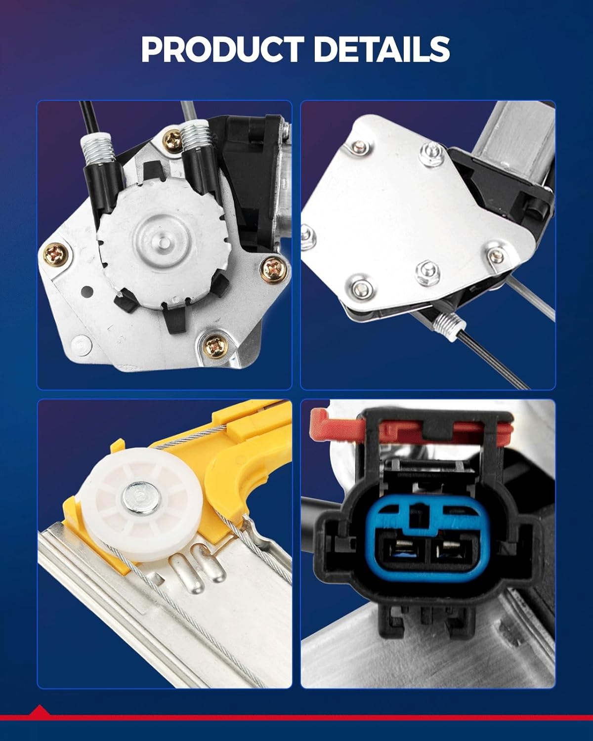 KAX 741-769 Power Window Regulator With Motor Front Right Passenger Side Compatible with Cherokee 1997 1998 1999 2000 2001