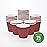 Restaurantware-8 Ounce Paper Coffee Cups, 25 Ripple Wall Disposable Paper Cups - Leakproof, Recyclable, Crimson Paper Hot Tumblers, Insulated, Matching Lids available and Sold Separately