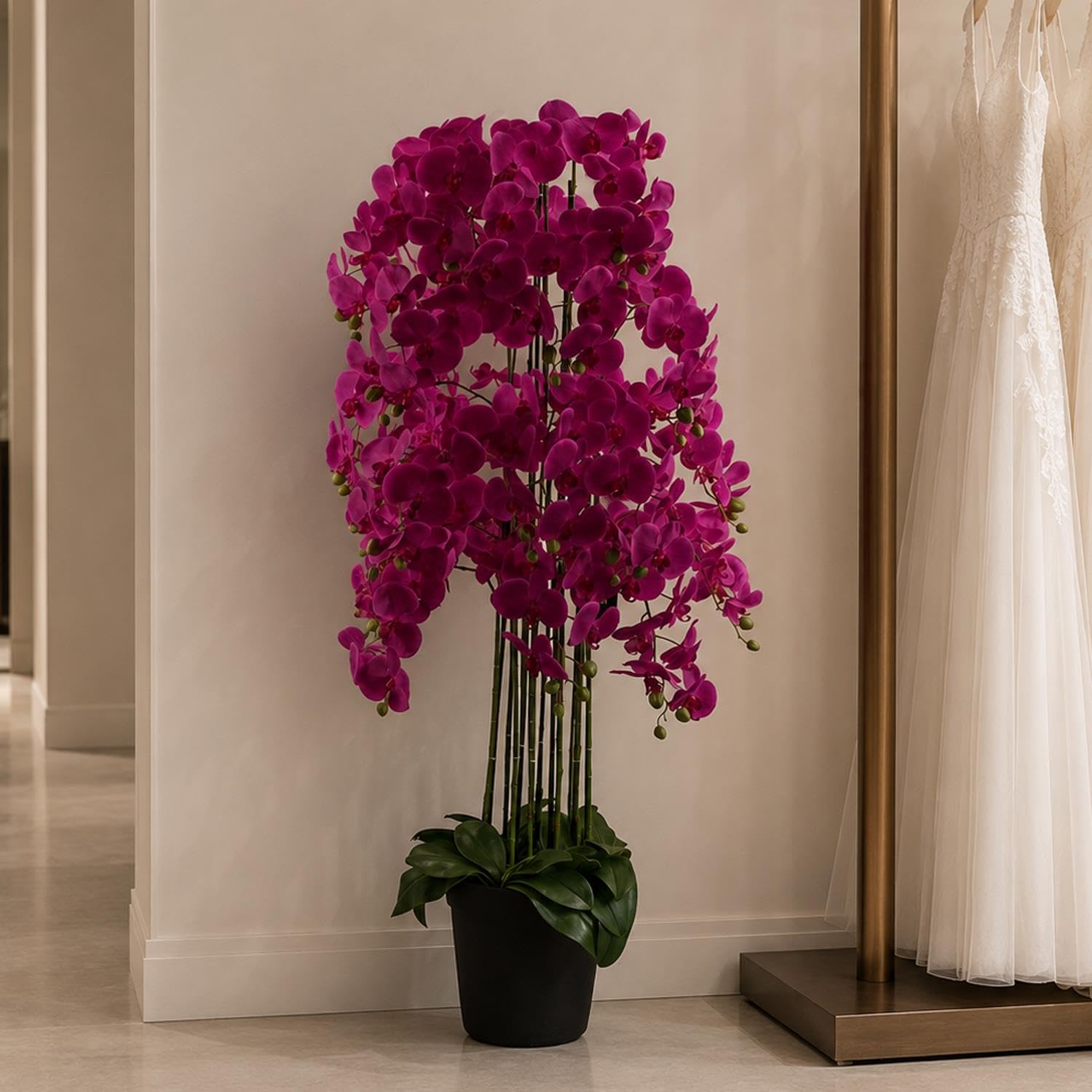 Botanik Realistic Artificial Orchid Plants Fully Potted