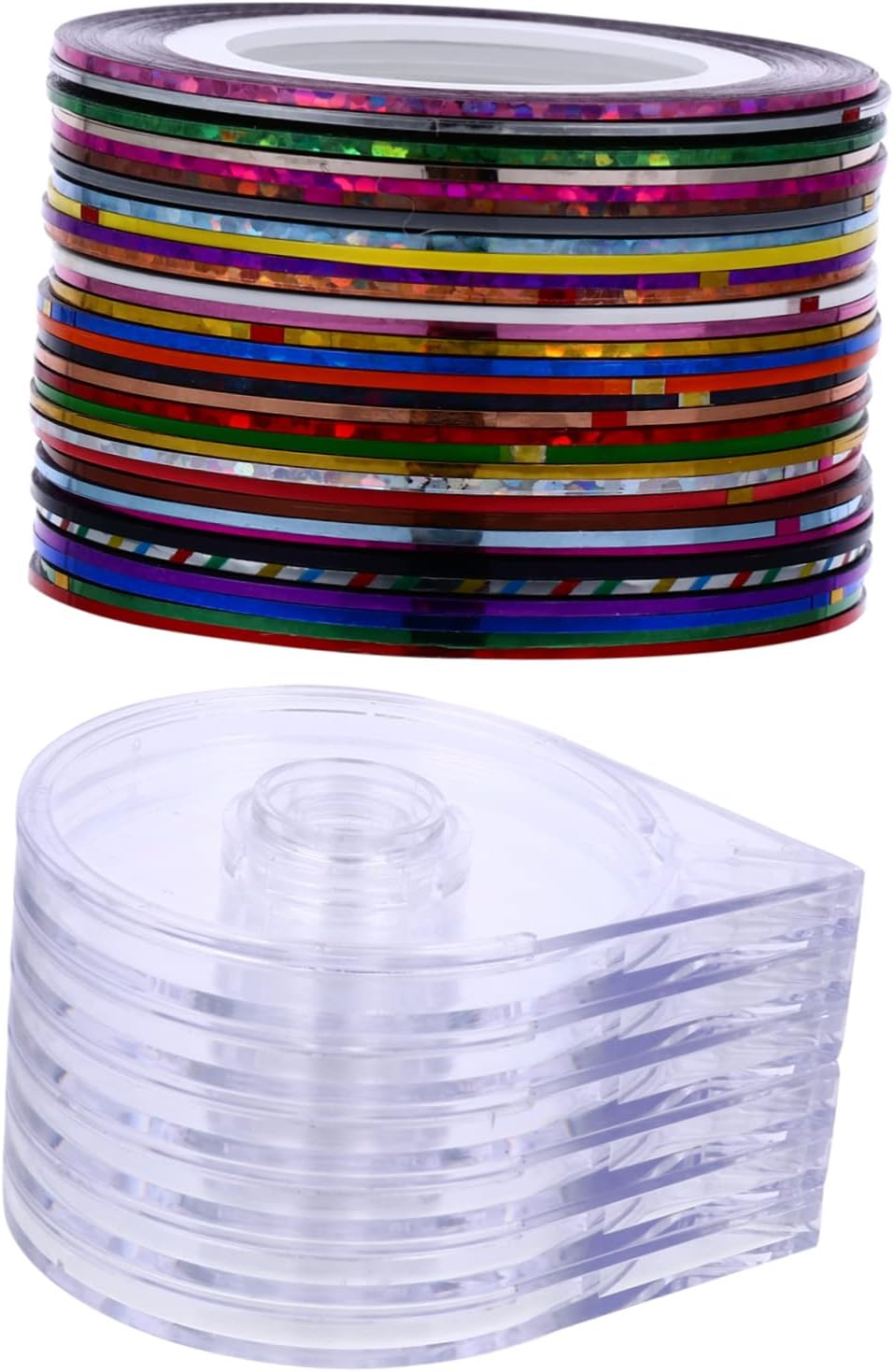 SOESFOUFU 1 Set Nail And Silver Wire Decorative Tape Nail Line Holder Roller Glitter Nail Design Stickers Nail Art Striping Tape Nail Art Tips Nail Art Decor Manicure Sticker Lines