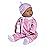 La Baby Hispanic 20-inch Small Soft Body Baby Doll | JC Toys - La Baby | Washable |Removable Pink and White w/Hat, Pacifier & Magic Bottle | for Children 12 Months +
