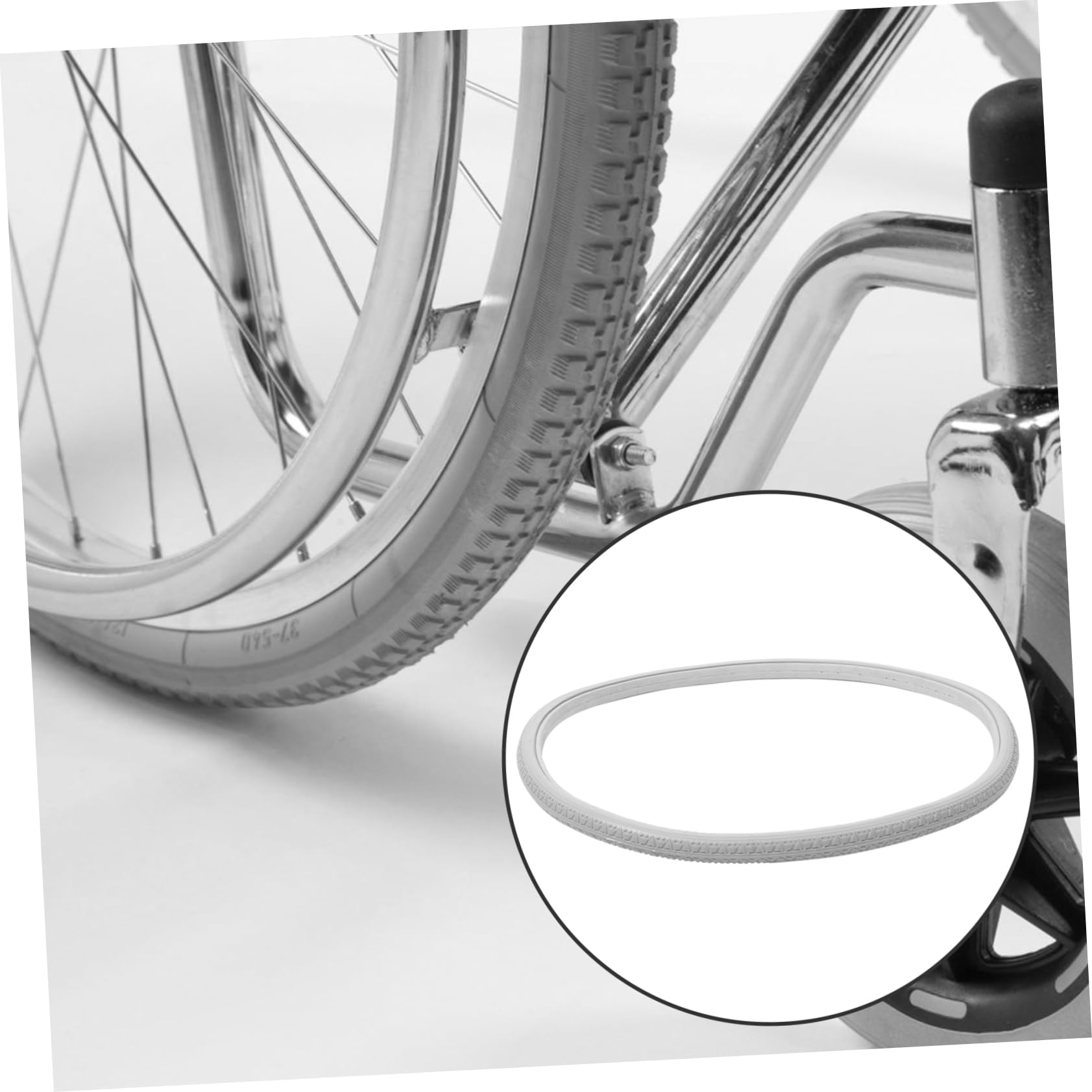 Pu Rollstuhlreifen 24 3/8 Grau Elastische Luftlose Vollgummireifen Für Rollstuhl Und Rollator Geeignet Für Outdoor Einsatz