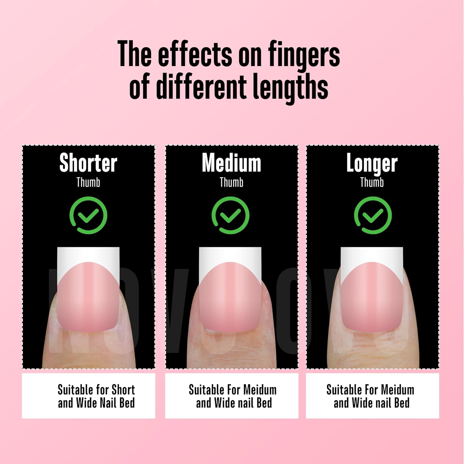 NOVO OVO Short Sharp Square White French Tip Nail Tips Press on BABY PINK, Need Builder Gel Top Coat Nail Glue, Soft Gel Fake Nail Extension, Full Cover False Nails for Salon DIY x 15 Sizes 240 pcs