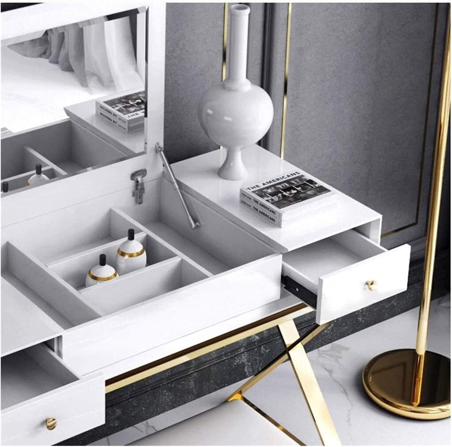 Jyuiipcz エレガントなドレッシングテーブルドレッシングテーブル