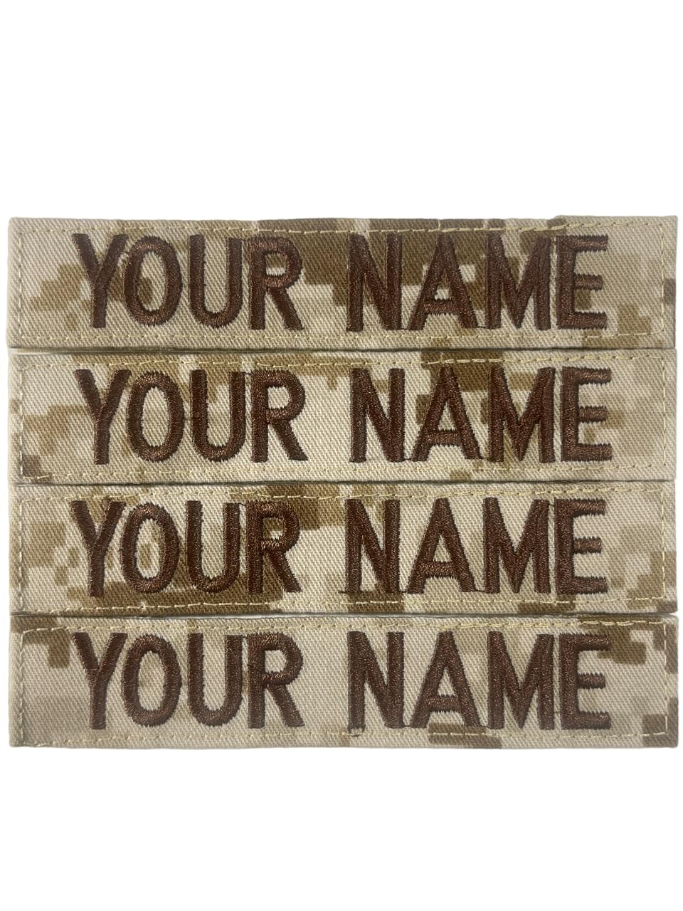 4 Pieces Desert Marpat Name Tape & Marines Tape (Sew on or with Hook Fastener)