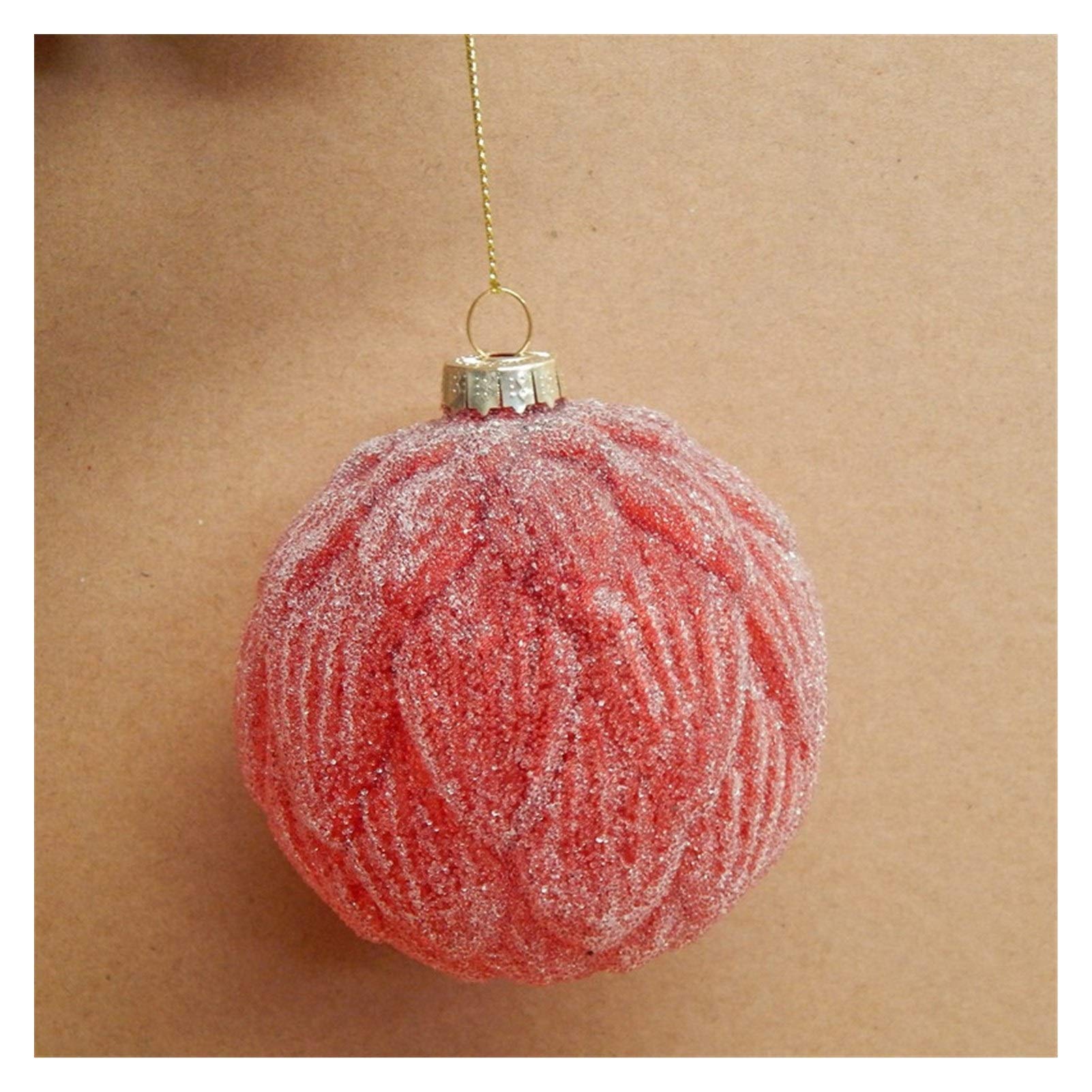 MDZZ Christmas Ball Set Diameter=8cm 16pcs/Pack Small Size Colorful Glass Globe Hotel School Window Wedding Decoration Glass Ball Christmas Day Pendant Christmas Balls (Color : 16pc 8cm red Globe)