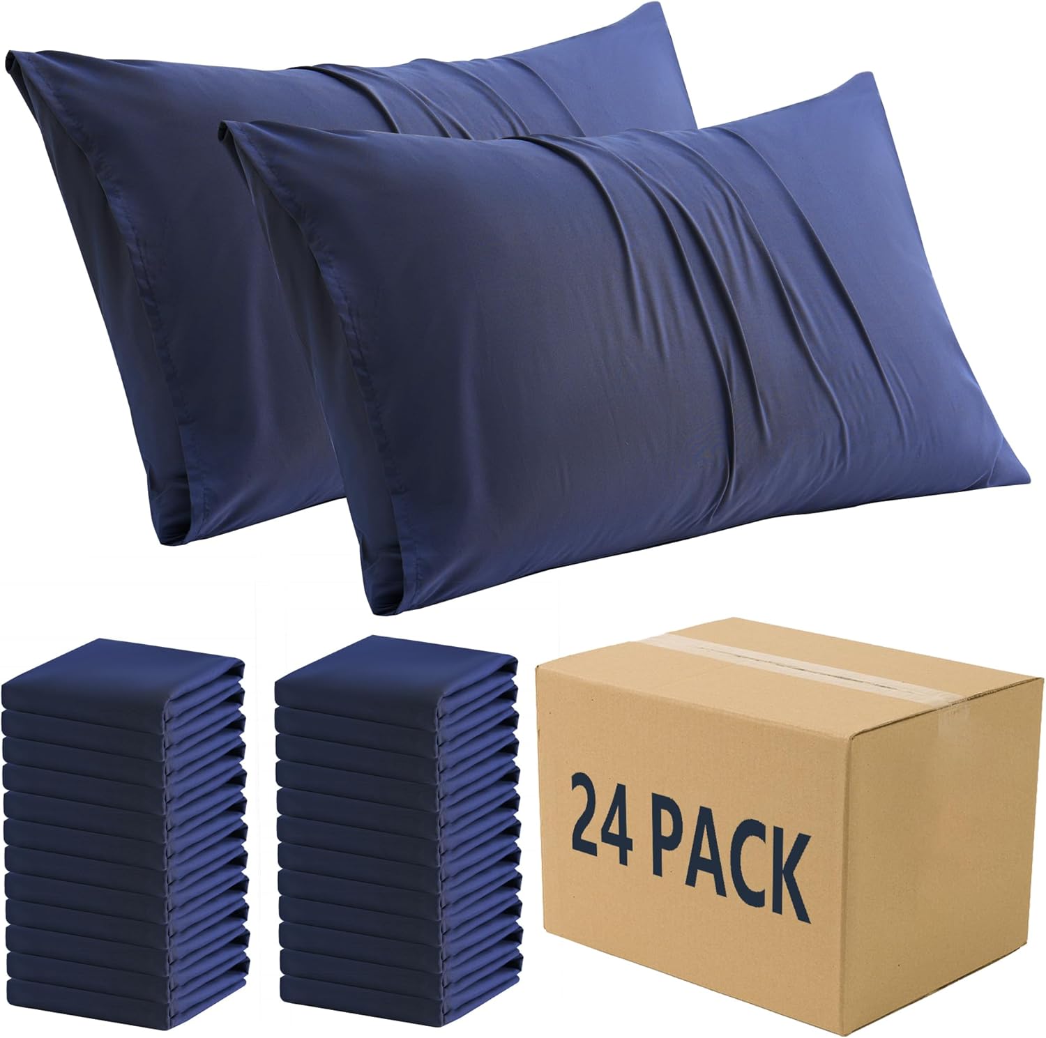 Amazon.com: ZPECC Pillow Cases Bulk 24 Pack - King Pillowcases with ...