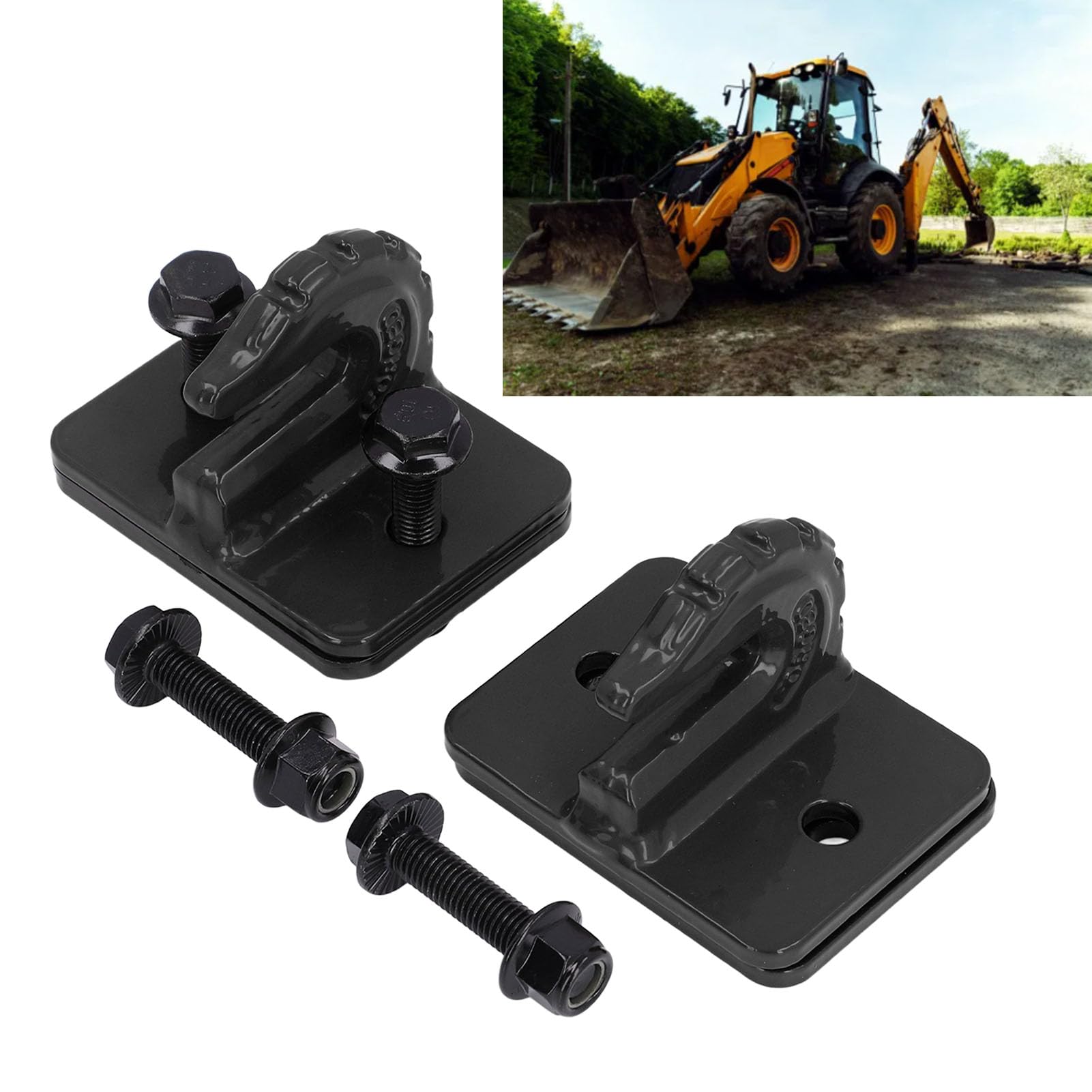 CHICIRIS Aleación de Acero del Acero del Tractor del Tractor Colocado de 15000 Lbs Ganchos de Remolque de Alimentación para de Autocaravana (BLACK)