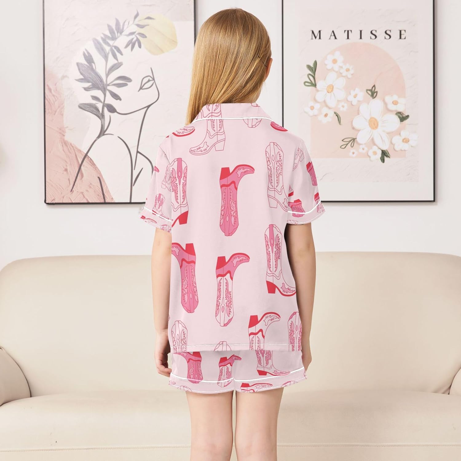 Silk Pajama Sets Short Sleeve Pajamas Soft Sleepwear 2 Piece Pjs Set