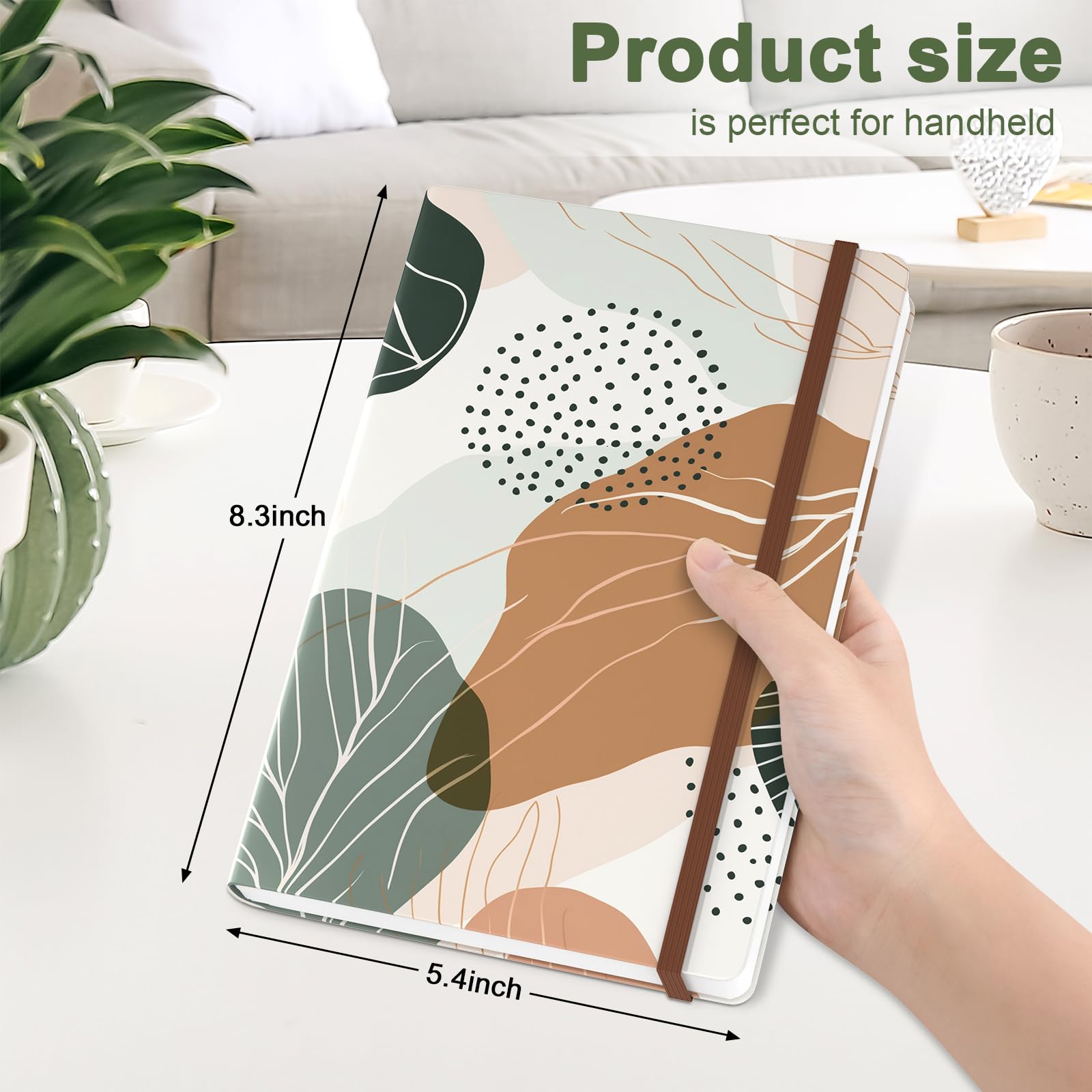 Hnogri Lined Journal Notebook, Hardcover Journal for Women 160 Pages Thick Paper, Medium 5.7 x 8.4 in - Image 2