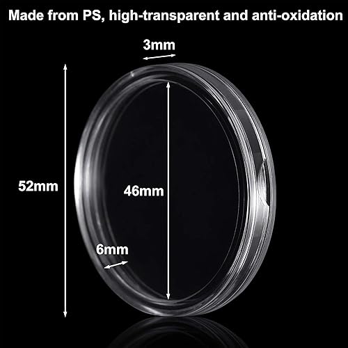 Vista 2 de FRIMOONY Cápsulas de monedas de 1.811 in, con junta de espuma y caja de almacenamiento de plástico, para colección de monedas, 2 paquetes