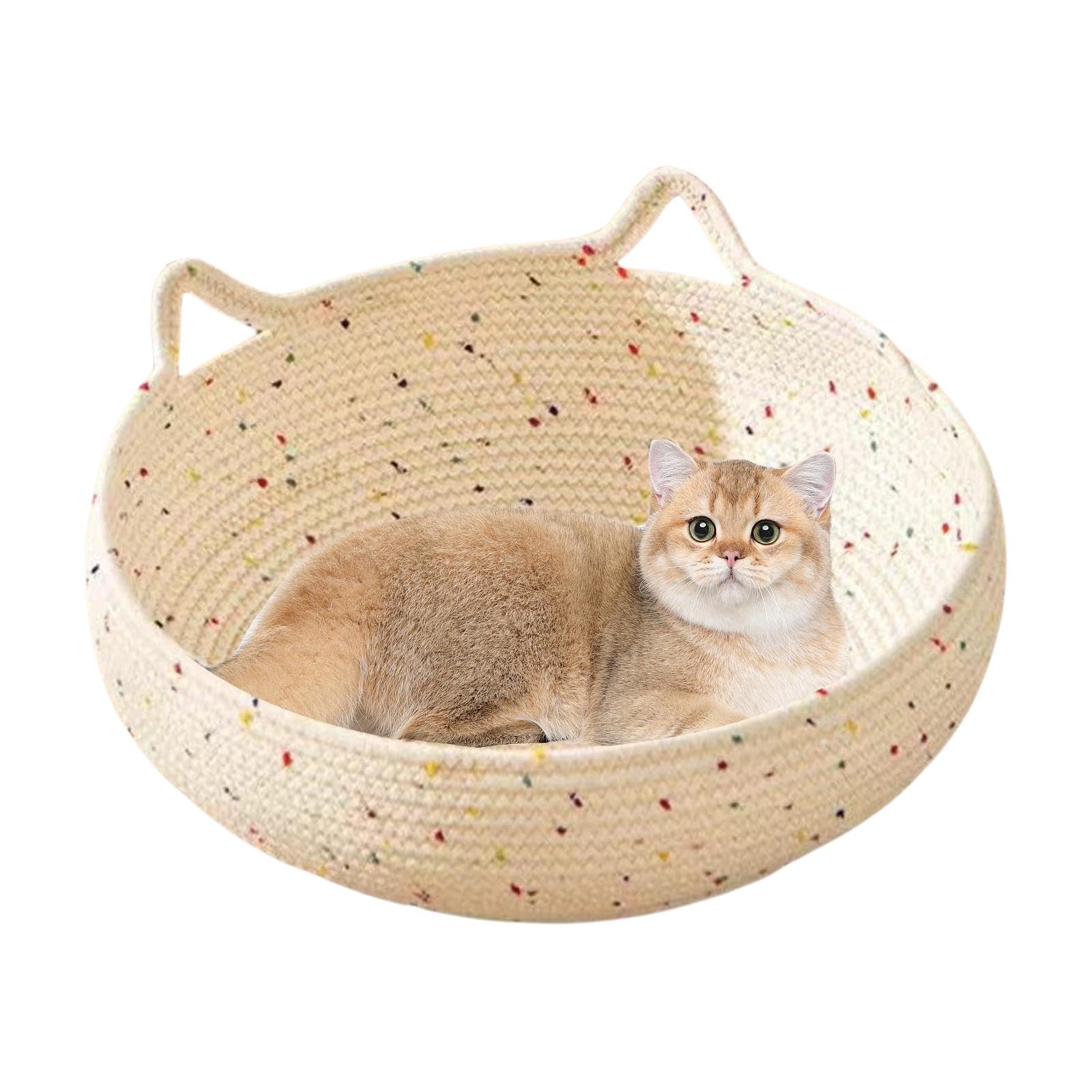 Cesto Lettino Per Gatti In Corda Di Cotone - Cuccia XL Antigraffio Con Cuscino - Foto 9