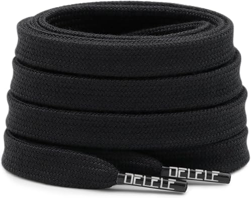 DELELE Sneakers Flat Shoe Laces 2/5 Inches Wide Athletic Replacement Shoelaces