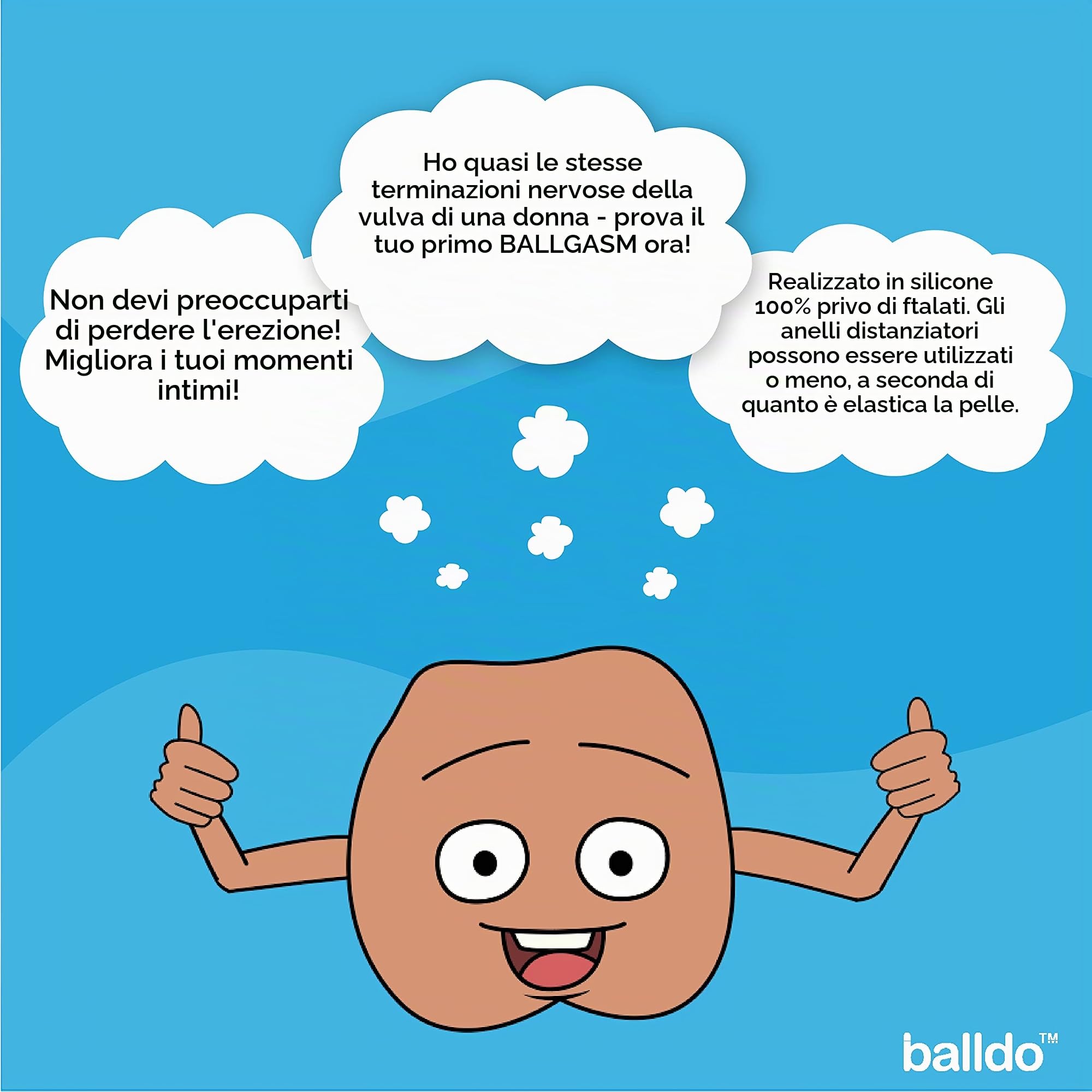 BALLDO, The Worlds First Dildo for Your Balls; Have Your First Ballgasm with This Sex Toy for Adults (Grey)…