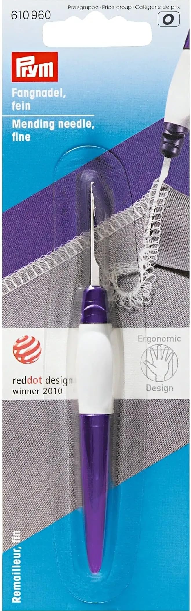 Prym PRYM_610960-1 Mending Needle fine Ergonomic , Black