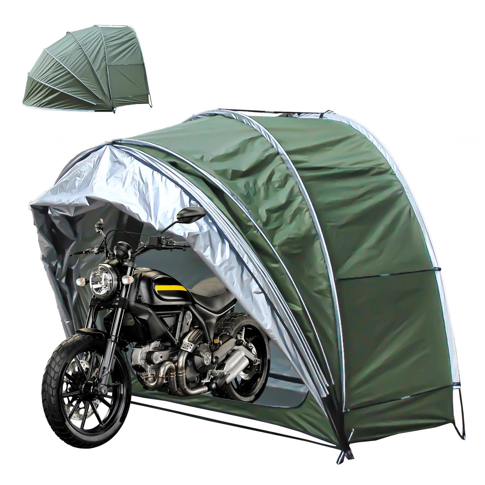 Abri de rangement extérieur imperméable vélos moto abri jardin étanche vert