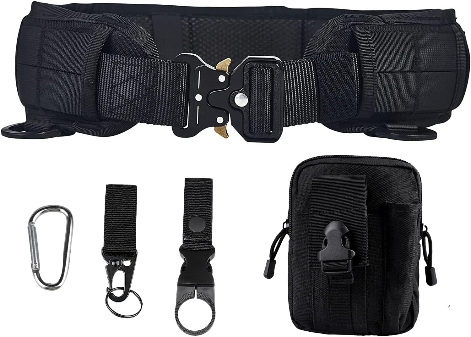 Yrhrol Tactical Battle Belt Set,Slim Airsoft Molle Belt with Metal