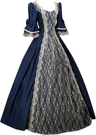 Vestido rococó para mujer, vestido medieval renacentista del siglo XVIII, vestido de baile victoriano, vestido de princesa para cosplay, vestido, Morado, M Vestido rococó para mujer, vestido medieval renacentista del siglo XVIII, vestido de baile victoriano, vestido de princesa para cosplay, vestido, Morado, M
