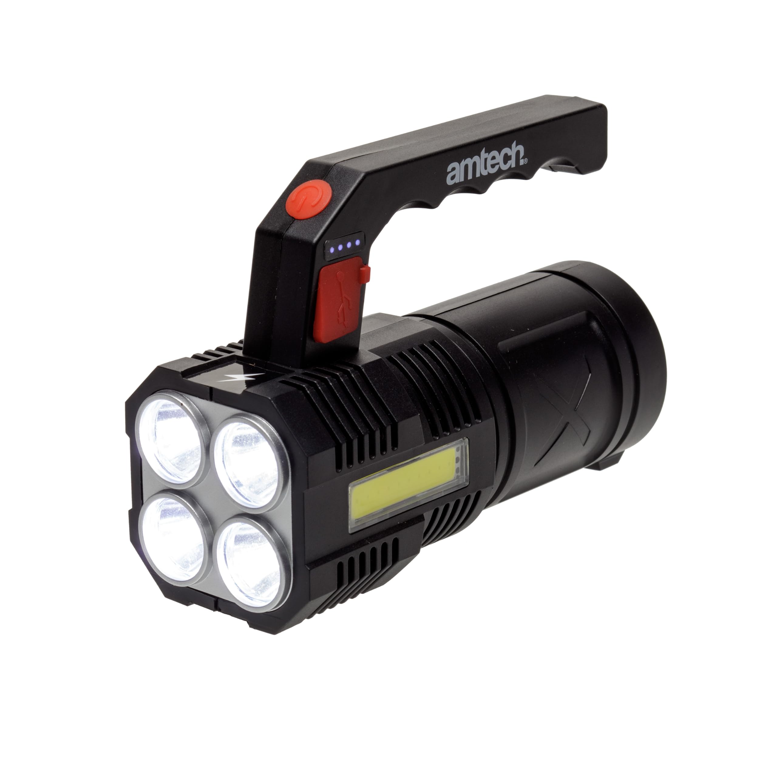 LED Torch USB Rechargeable10W Flashlight Worklight Lamp 4 Modes Garage Camping