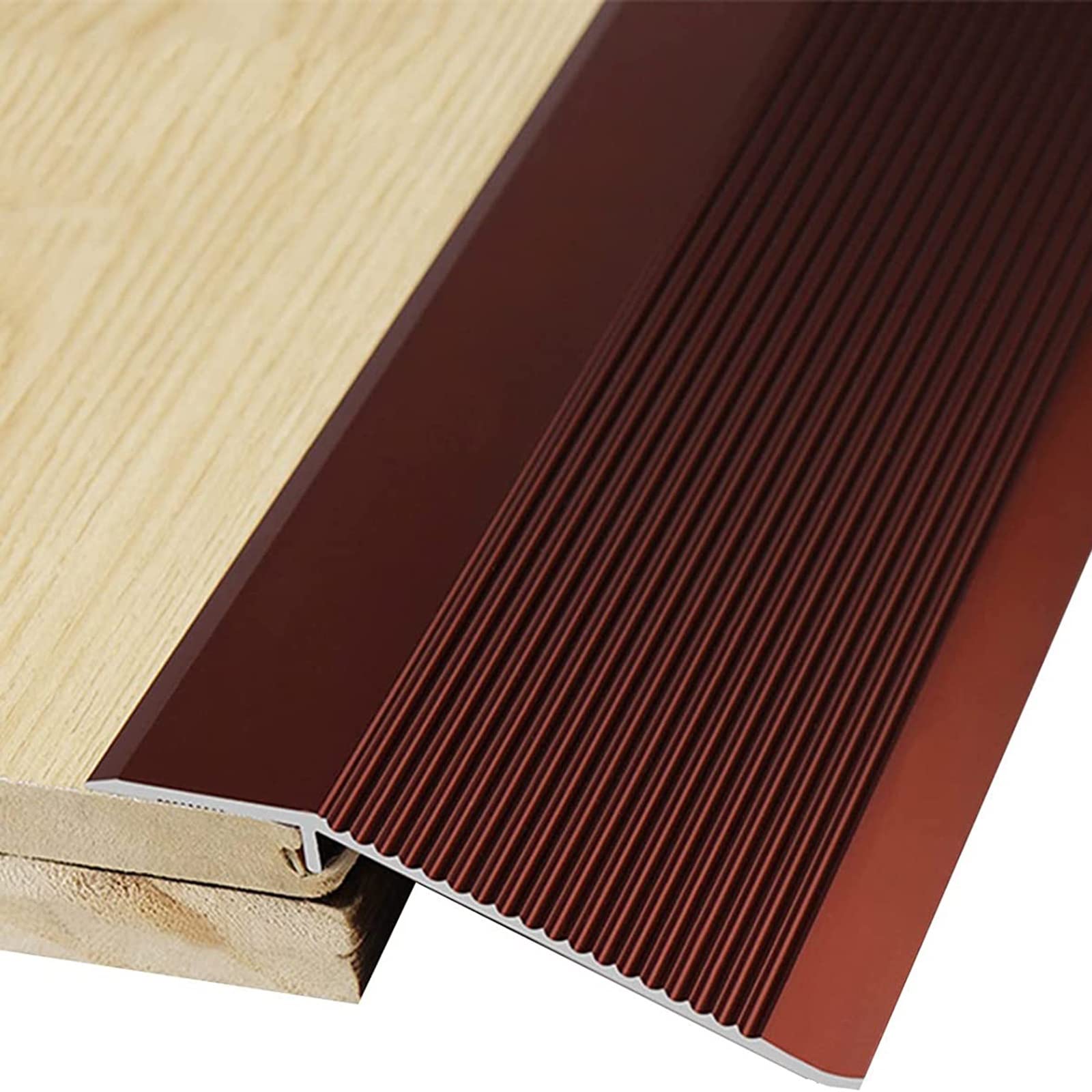 Remys Red Metal Thresholds Ucer/Non-Slip Edging Trim Strips,4 Inch Wide Transition Strip 90 110 130 150 Cm Long, For Doorways Laundry Room Entry(,Long 90Cm/35.4In)