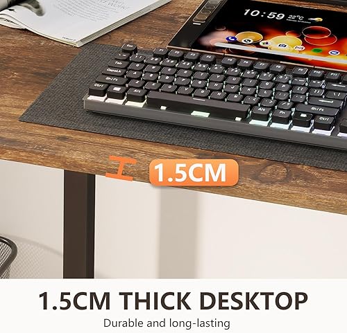 Vista 157 de BestOffice Escritorio para computadora, escritorio de oficina en casa, estilo moderno y simple para oficina en casa, estudio y escritura