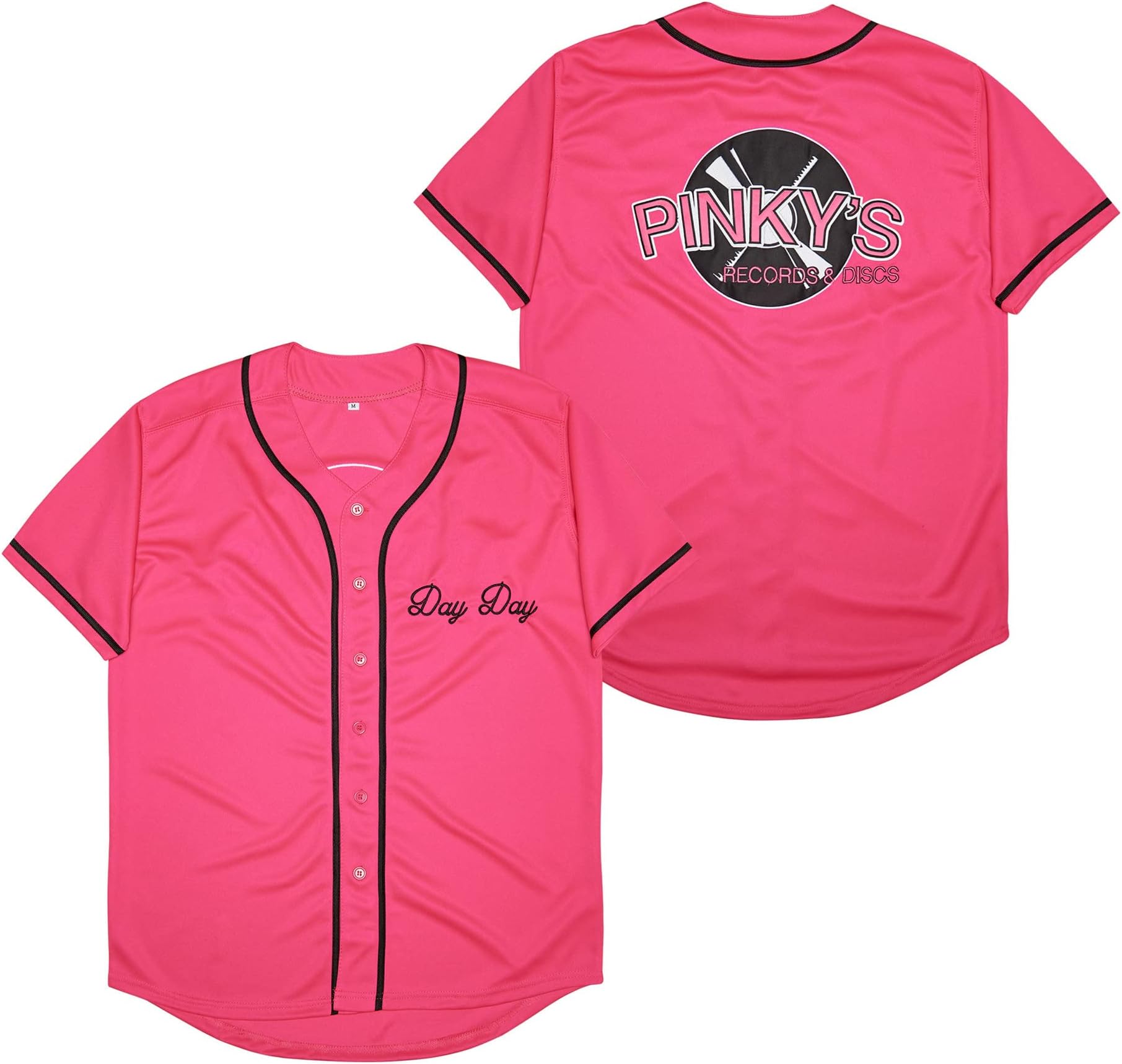 ZXCVBMen's Next Friday Pinky's Record Movie 90s Hip Hop Stitched Sports Fan Baseball Jersey Clothing for Party Black Pink