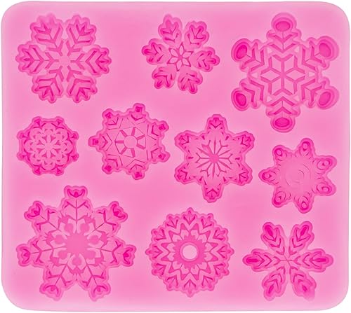 Dohia Moldes de silicona navideños para chocolate y dulces, reutilizables y antiadherentes, moldes para hornear pequeños caramelos D1-SDGJMJ (rosa