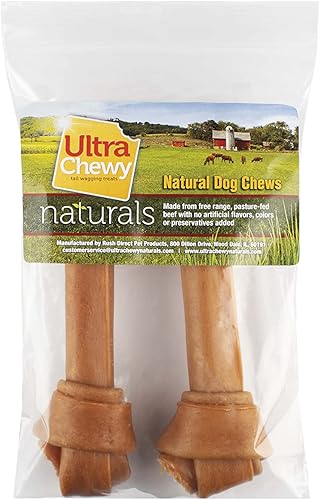 Miniatura 5 de Ultra Chewy Huesos anudados con tendón de pavo para perros, de alta calidad, totalmente natural, hipoalergénico, de larga duración, fácil de