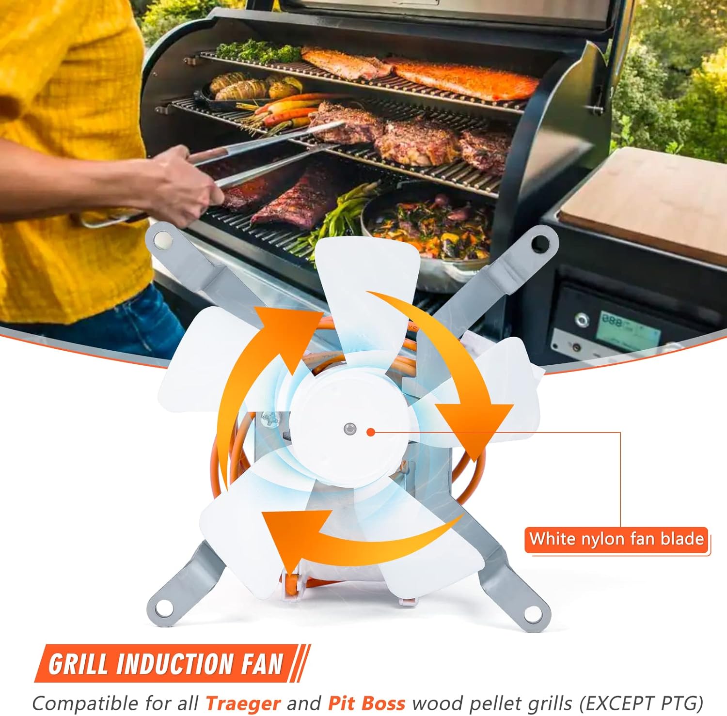 Grill Induction Fan Kit for Pit Boss Traeger Wood Mozambique Ubuy