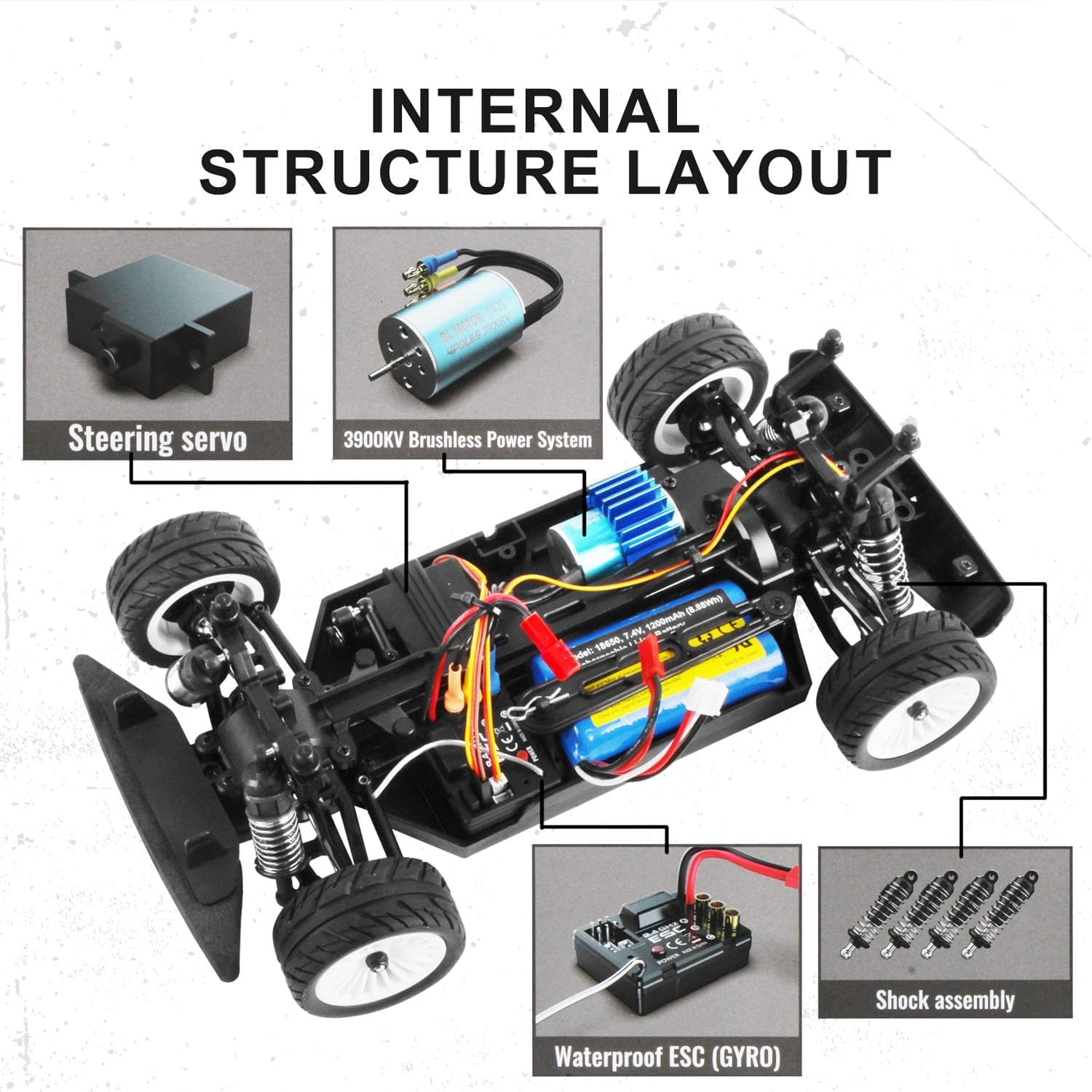 UDI RC Ud1603Pro 1/16 2.4G Remote Control High Speed Racing Vehicle Drifting Car Brushless Motor 25A Esc Assembled Hobby Grade Model for Ages 14+