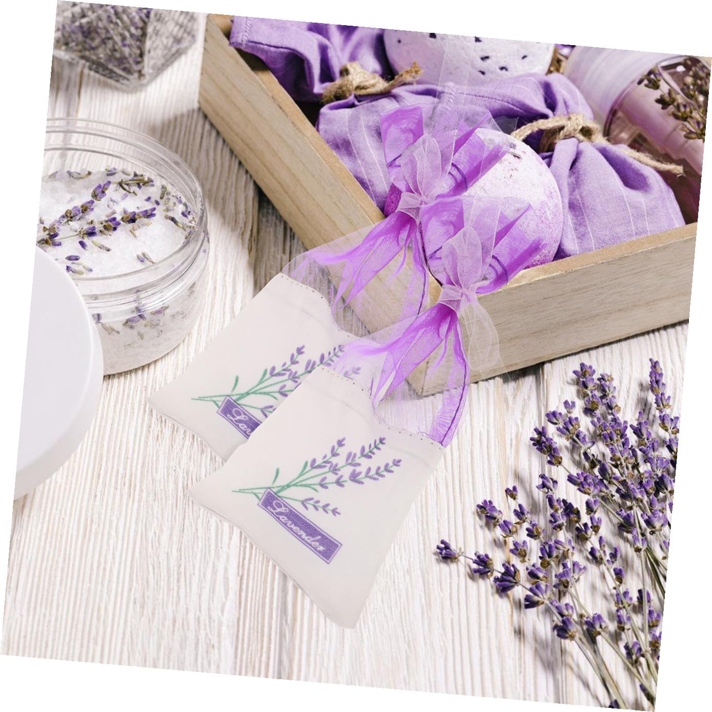 Healeved 80stücke Lavendel Duftbeutel Aus Leere Säckchen Zum Befüllen Für Gewürze Und Aromatherapie Für Schrank Und Auto Zufällige Farben Und Muster