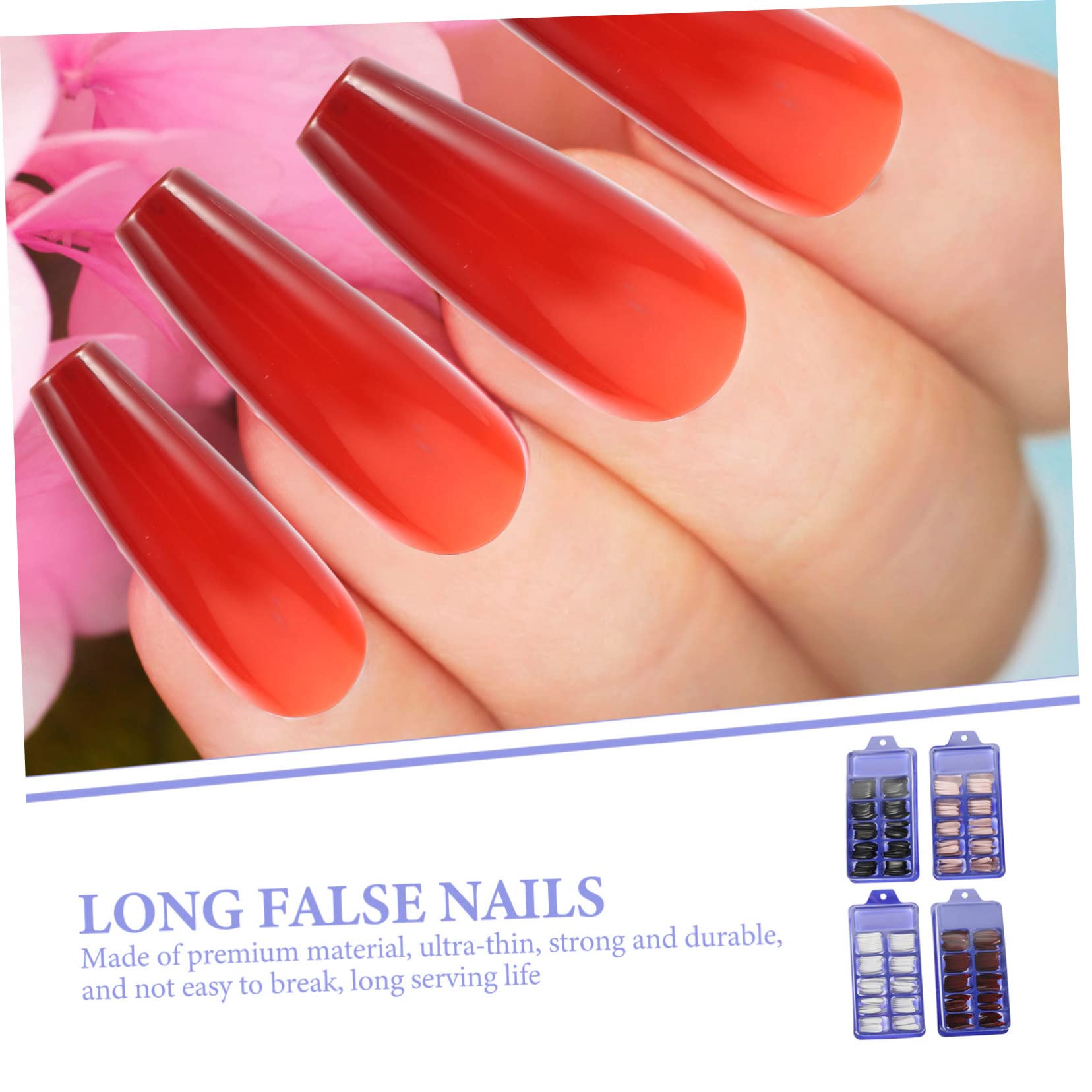 minkissy 800pezzi Unghie Finte Lunghe Adesive Per Manicure Copertura Completa Per Occasioni Formali e Informali Di Unghie Per Donne e Ragazze