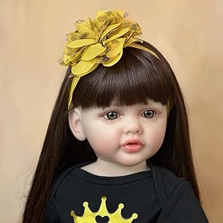 SHENGX Bonecas recém-nascidas bonecas da vida real bonecas de bebê de 22 polegadas/bonecas de boneca realistas rebornam boneca de bebê de silicone realista de vinil bebê macio,Girl  