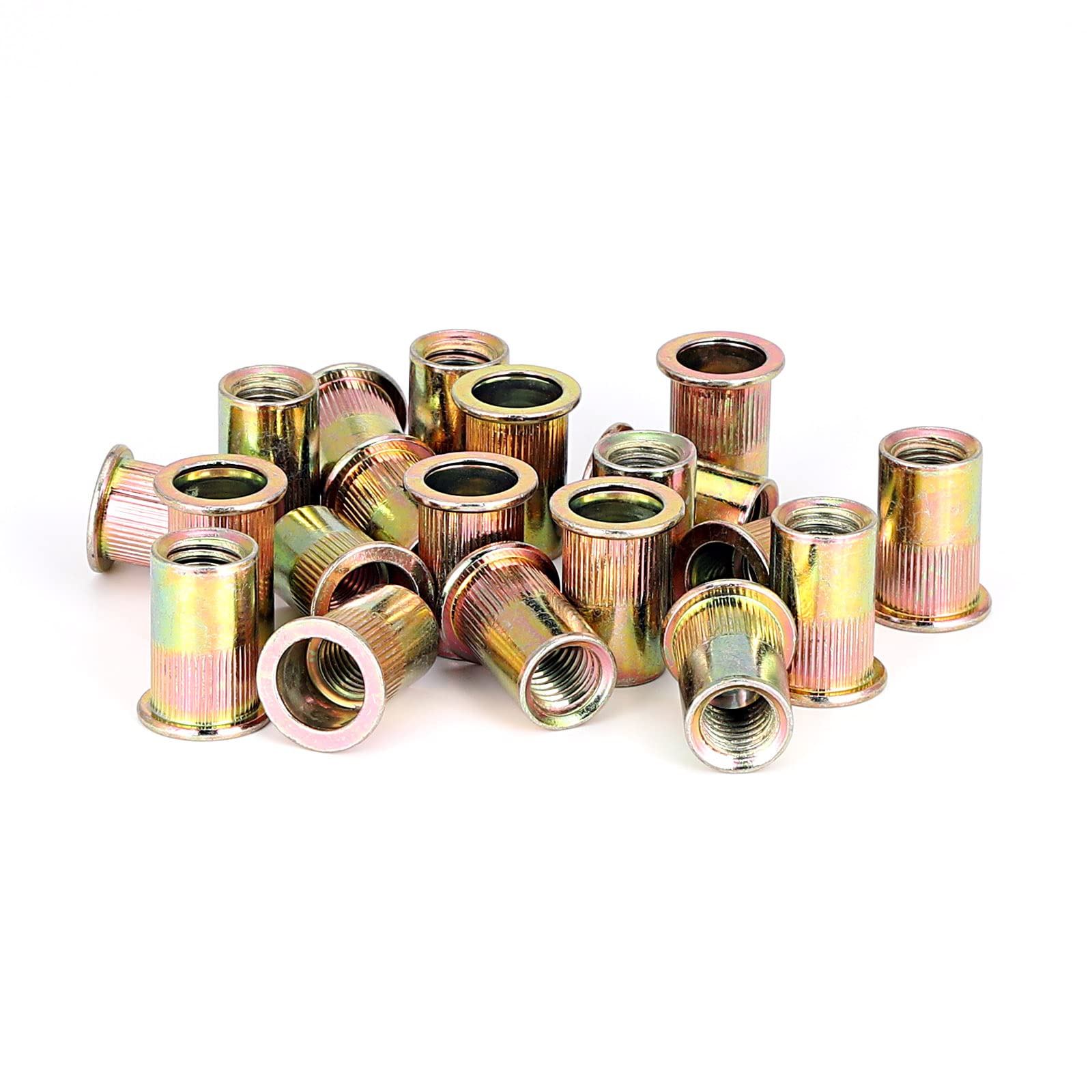 Flat Head Rivet Nut 20pcs 3/8-16 Rivet Nuts Stainless Steel Threaded ...