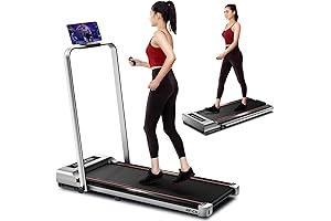 RHYTHM FUN 2 in 1 Folding Treadmill with Knee Protection