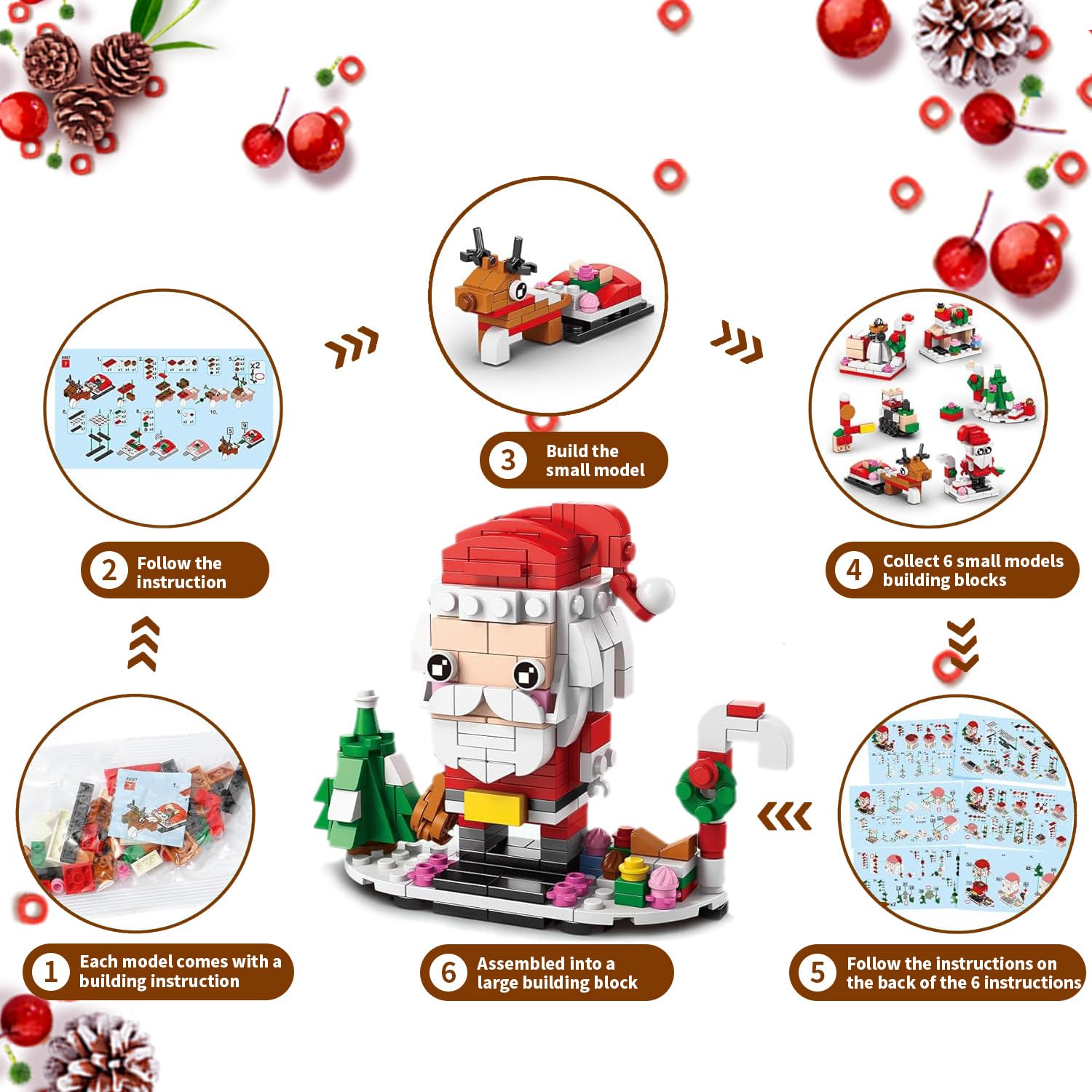 Advent Calendar 2024 Kids, Building Blocks 24 Days Christmas Countdown ...