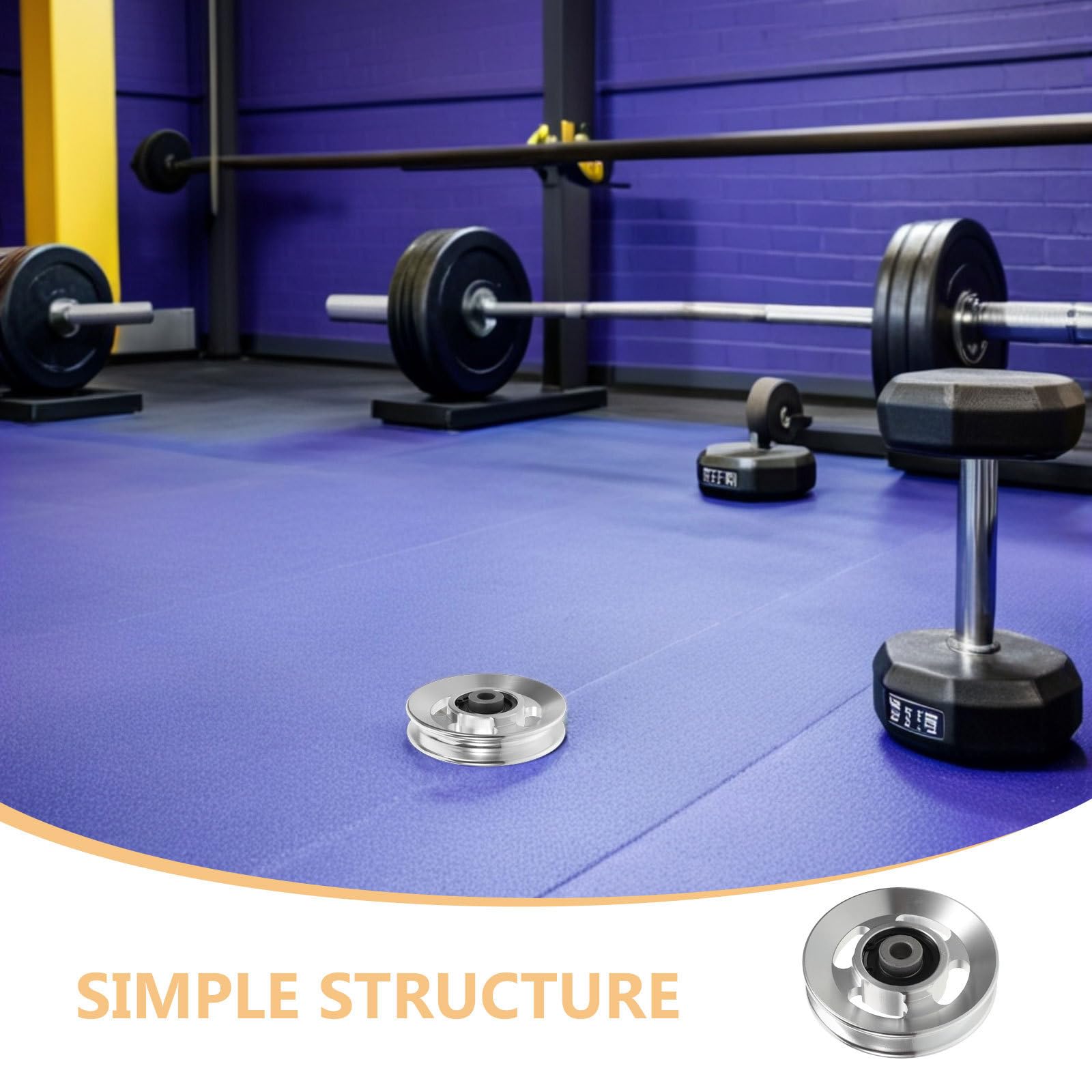 Poleas para Levantamiento de Pesas de Aleación de Aluminio, 4 Piezas Silenciosas para Sistema de Poleas de Gimnasio Compatibilidad Versátil para Entrenamiento
