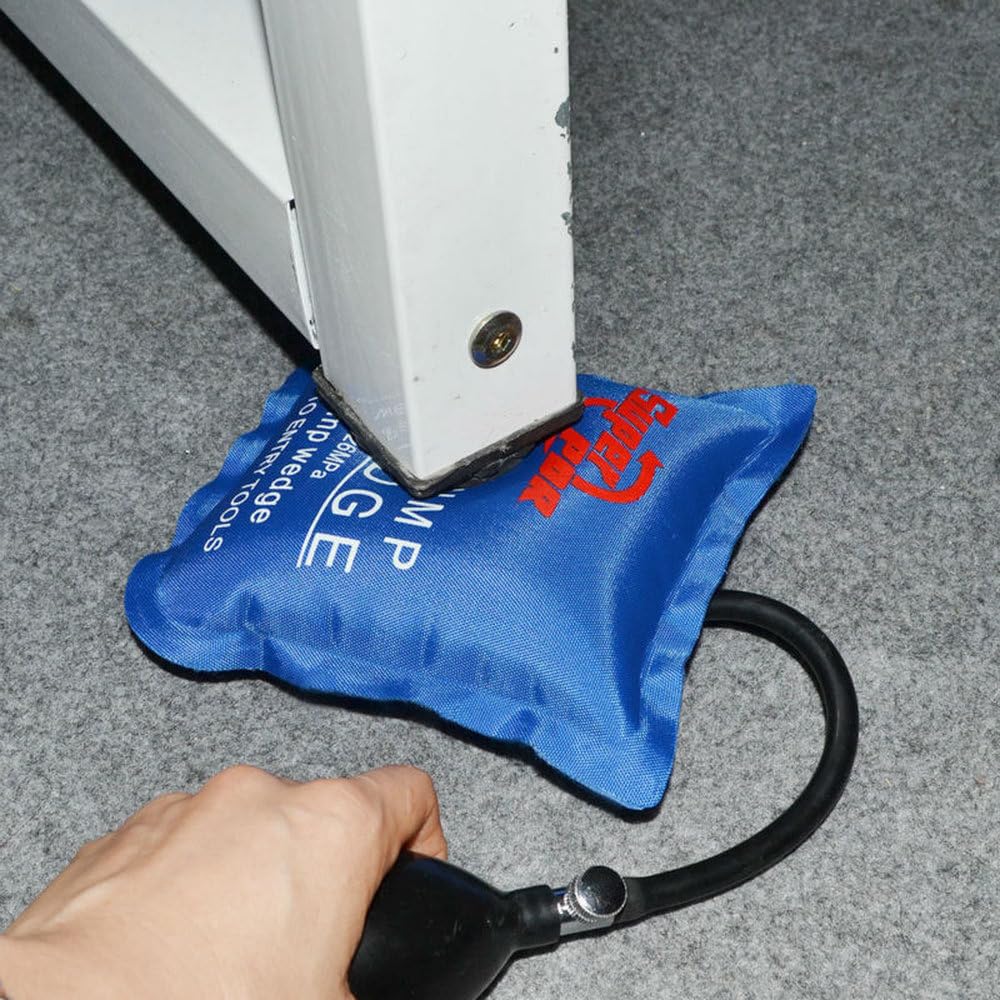 2 Stück Montagekissen Luftkissenheber Air Pump Wedge Luftkissen Hebekissen Montage Spreizkissen Hebekissen für Möbel Pneumatikspanner Belastung bis 300 kg (Blau Rechteckig/Quadratisch)