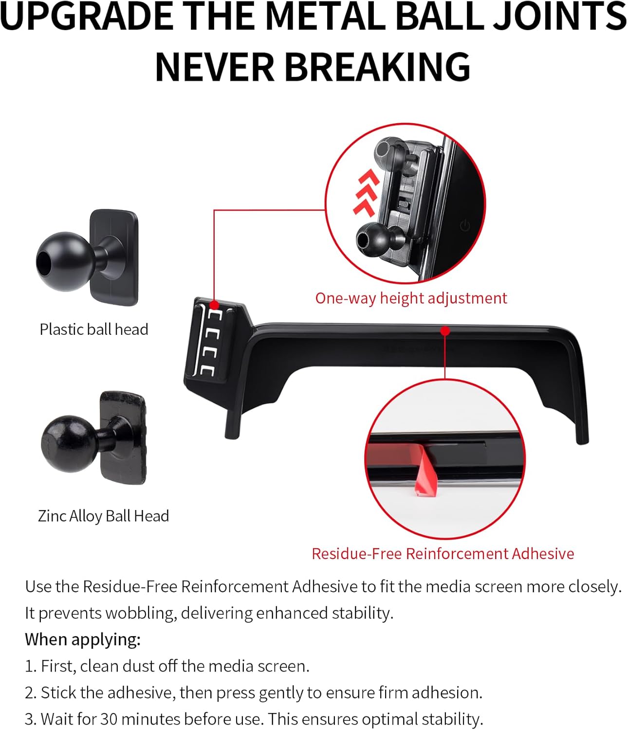 MaserWeller Car Phone Holder for Mazda CX5 CX-5 2017-2020 Accessories 7-inch Screen Fixed Clip, Phone Mount Compatible with MagSafe, 360° Rotation Cell Phone Holder