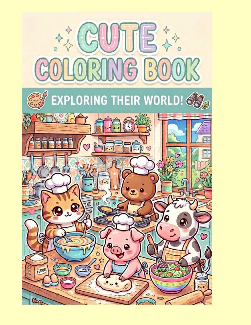 Cute Coloring Book: Animals Adventures