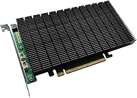 Vista 2 de HighPoint HBA M.2 Rocket 1104 PCIe Gen3 NVMe HBA de 4 puertos para sistemas Windows, Mac, Linux y VMWare.