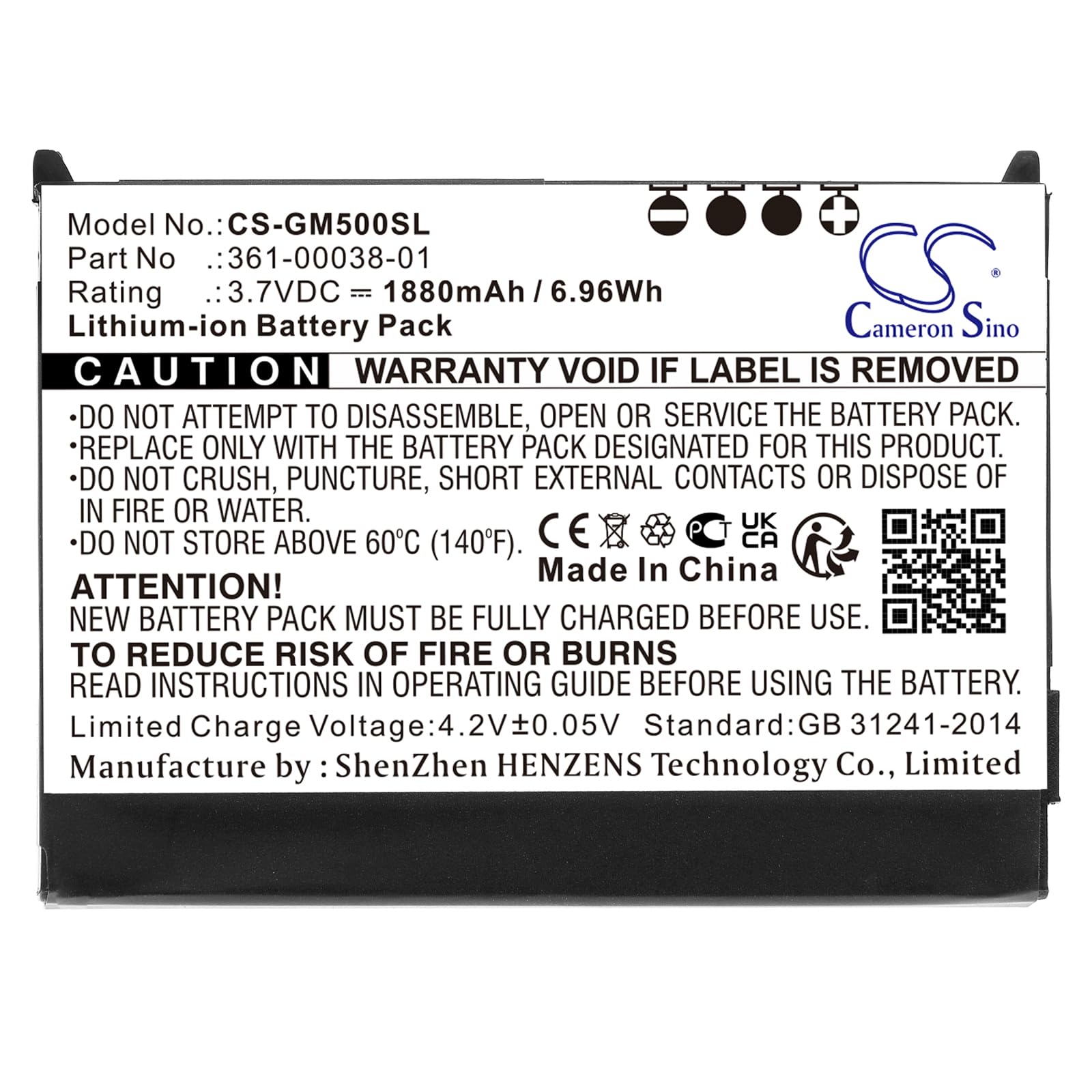 GatoGato Rechargeable Battery compatible with Garmin 361-00038-01